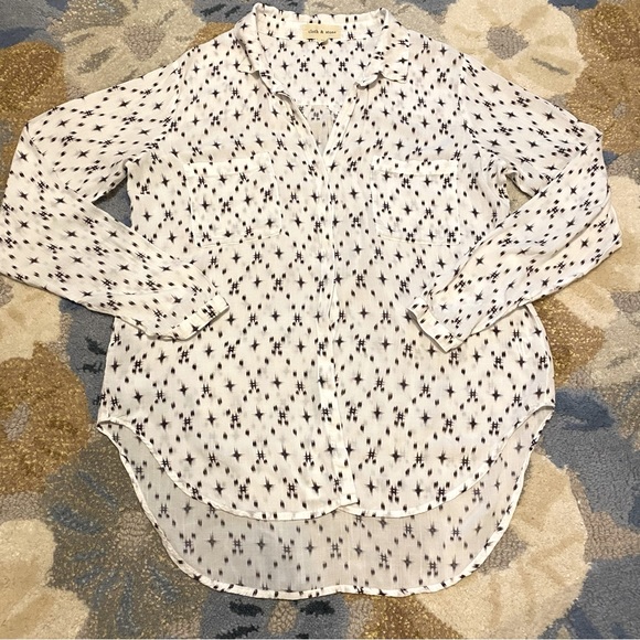 Anthropologie I Cloth & Stone Breezy Lightweight Hi-Lo Button Down Shirt - Picture 3 of 5